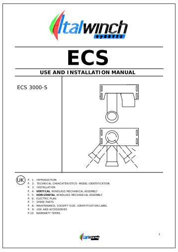USE AND INSTALLATION MANUAL ECS 3000-S - MZ Electronic