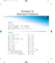 Answers to Selected Problems