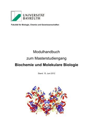 Modulhandbuch zum Bachelor-Studiengang in Biowissenschaften