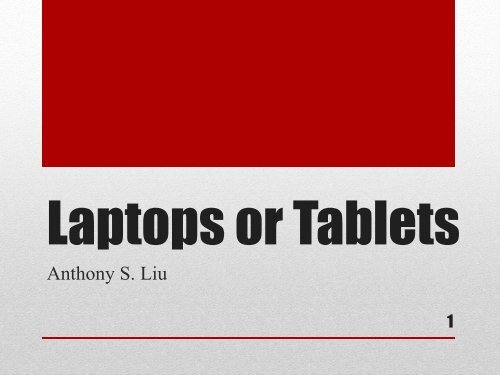 Tablets or Laptops a PDF