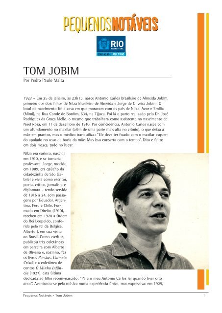 TOM JOBIM - MultiRio