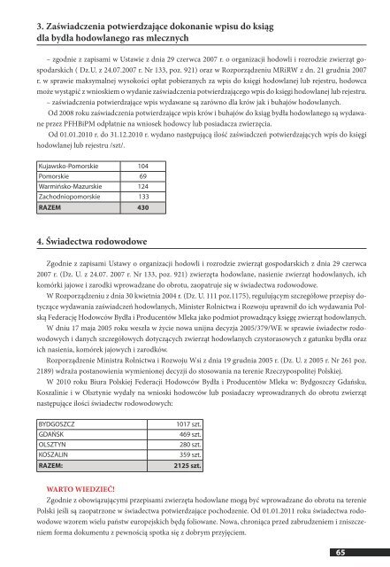 tutaj - Polska Federacja HodowcÃ³w BydÅa i ProducentÃ³w Mleka