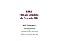 El mapa de grados en FIB, ETSETB y EPSC - UPC