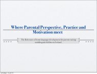 Where Parental Perspective, Practice and Motivation meet