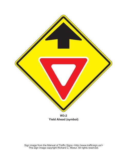 W3-2 Yield Ahead (symbol) - Manual of Traffic Signs