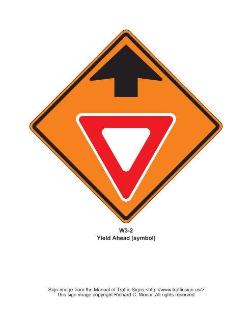 W3-2 Yield Ahead (symbol) - Manual of Traffic Signs