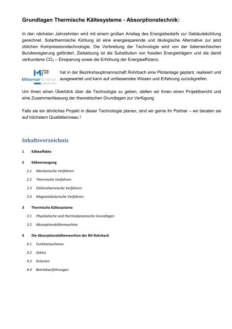 Technische Grundlagen Thermische KÃƒÂ¤ltesysteme PDF