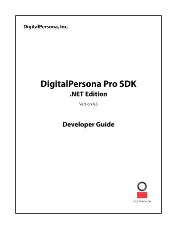 NET Developer Guide - DigitalPersona