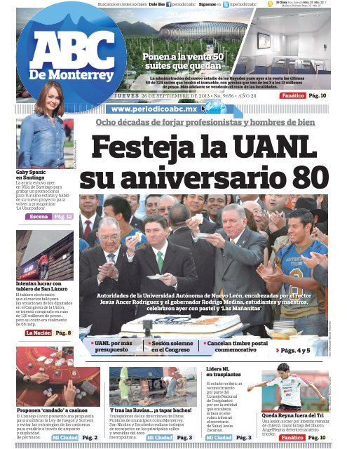 Festeja la UANL su aniversario 80 - Periodicoabc.mx