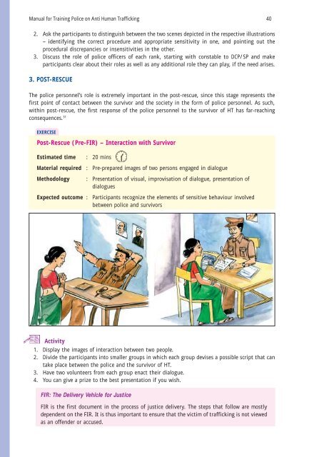 Manual for Training Police on Anti Human Trafficking