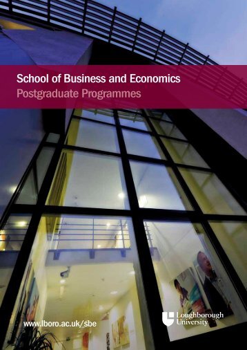 School of Business and Economics Postgraduate ... - Study in the UK