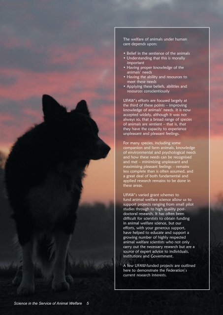 2010-2011 Annual Report - Universities Federation for Animal Welfare