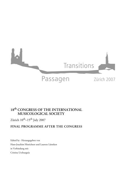 18 Congress Of The International Musicological Society Centro Studi
