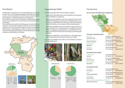 Flyer der Waldregion 5 Toggenburg - im St.Galler Wald