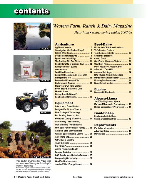 Western Farm, Ranch & Dairy Magazine - Ritz Family Publishing, Inc.