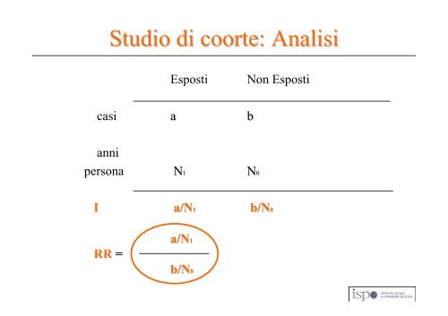 Gli studi di coorte - Centro per lo Studio e la Prevenzione ...