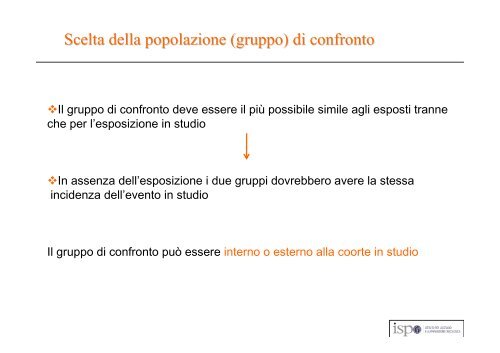 Gli studi di coorte - Centro per lo Studio e la Prevenzione ...