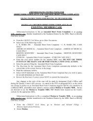 Amended Filing Instructions for Short Form and Amended ...