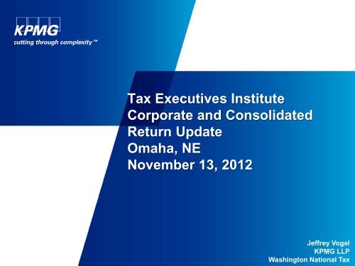 KPMG PPT - Tax Executives Institute, Inc.