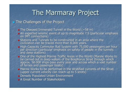 The Marmaray Project - Dispute Resolution Board Foundation