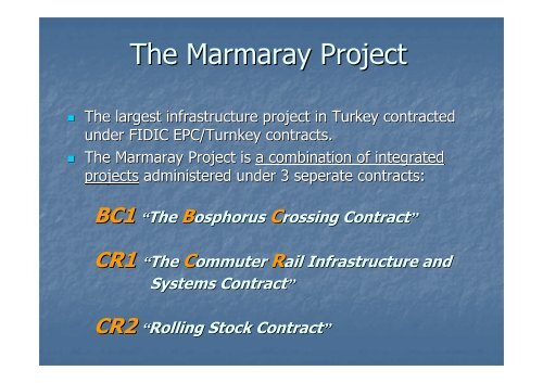 The Marmaray Project - Dispute Resolution Board Foundation