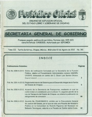 IN DICE - Poder Judicial del Estado de Chiapas