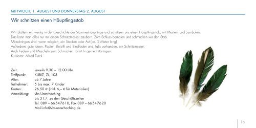 Ferienprogramm Sommer 2012 - Gemeinde Unterhaching