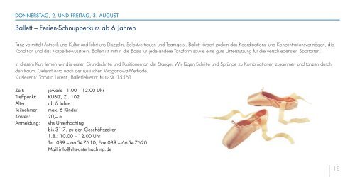 Ferienprogramm Sommer 2012 - Gemeinde Unterhaching