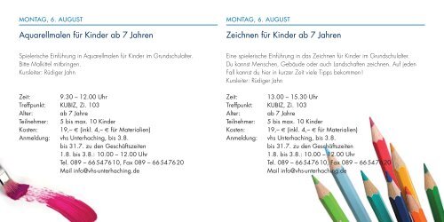 Ferienprogramm Sommer 2012 - Gemeinde Unterhaching