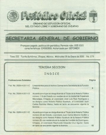 TERCERA SECCION IN DICE - Poder Judicial del Estado de Chiapas