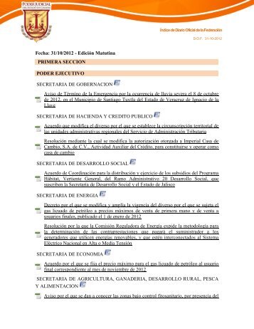 Fecha: 31/10/2012 - Poder Judicial del Estado de Chiapas