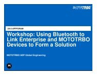 Workshop: Using Bluetooth to Link Enterprise and MOTOTRBO Devices ...