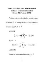 16) Notes on GMM, MLE and Minimum Distance Estimation Based ...