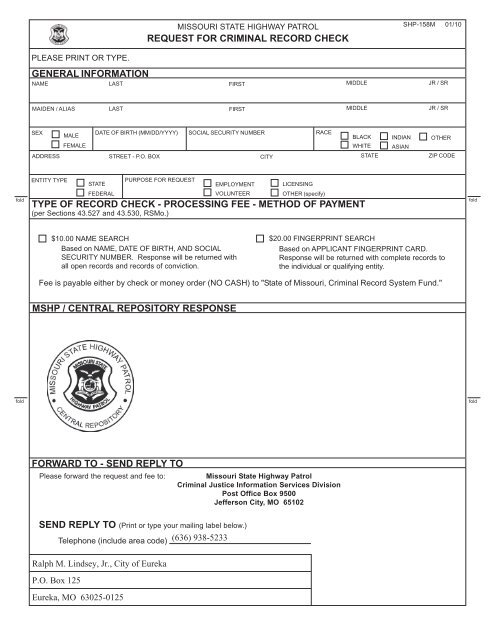 Liquor License Criminal Record Check Application - The City of ...