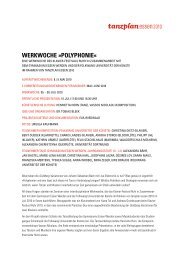 WERKWOCHE Â»POLYPHONIEÂ« - PACT Zollverein