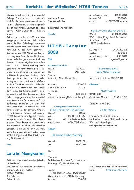 Aquanaut 2008-03 (pdf) - Aquanautic Taucher Hamburg eV