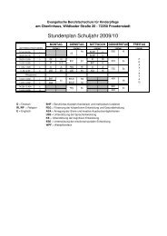 Stundenplan 2BFHK1 02.11.09 - Oberlinhaus Freudenstadt