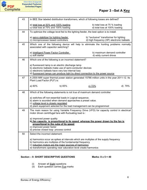 Set A - National Certification Examination for Energy Managers and ...