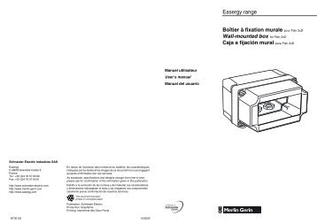 Easergy range Boîtier à fixation murale pour ... - Schneider Electric