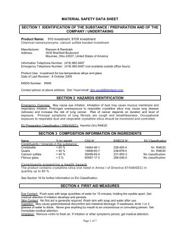 154022 - MSDS sheet - Ed Hoys International