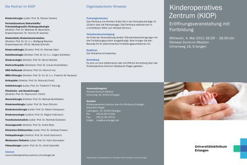 Kinderoperatives Zentrum (KIOP) - Frauenklinik