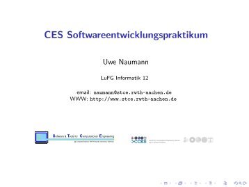 CES Softwareentwicklungspraktikum - Stce.rwth-aachen.de