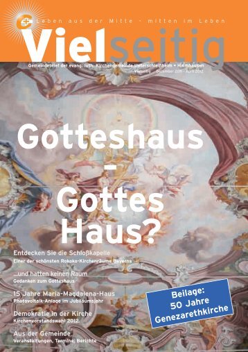 April 2012: Gotteshaus - Gottes Haus? - Unterschleissheim ...