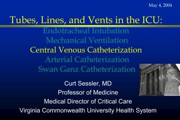 Central Venous Catheterization - VCU Internal Medicine Electronic ...