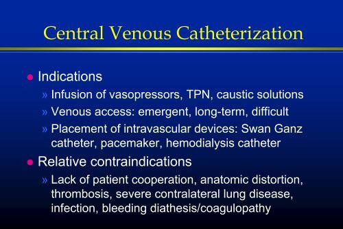 Central Venous Catheterization - VCU Internal Medicine Electronic ...