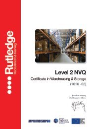 Level 2 NVQ Certificate in Warehousing and Storage - Training