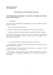 apprentissage de la lecture - IEN des Mureaux