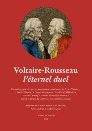 Voltaire-Rousseau l'éternel duel