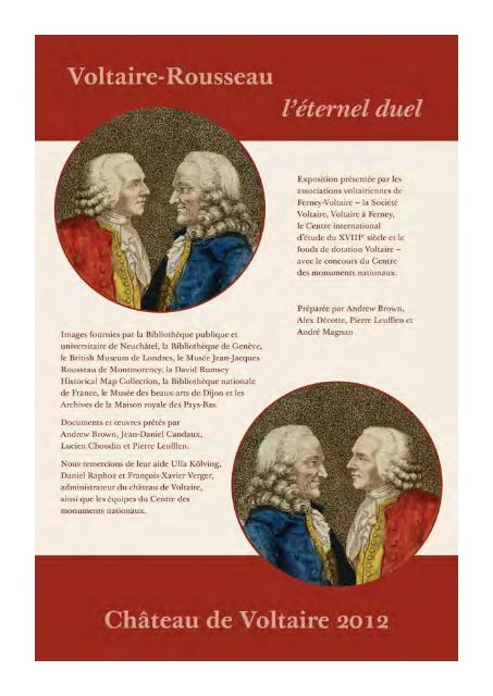 Voltaire-Rousseau l'éternel duel