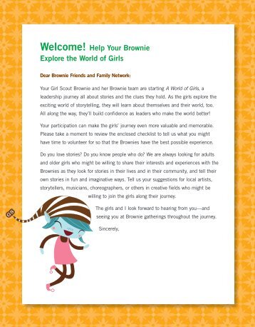 Brownie Family & Friends Welcome Letters - Girl Scouts of the USA